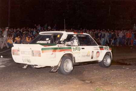 FIAT 131 ABARTH Rally della Lana 1982 8 posizione assoluta 8th place end