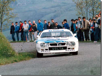 1985 SOUTH ITALIAN RALLY CHAMPION WITH LANCIA 037 VOLTA